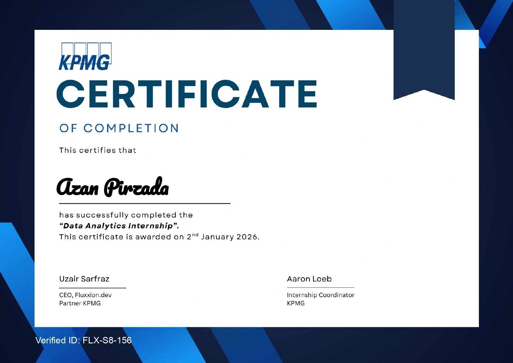 Fluxxion Certificate